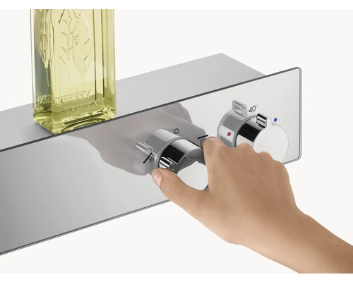 Mitigeur thermostatique apparent avec commande manuelle