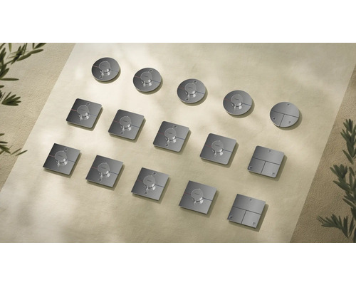 Verschiedene Hansgrohe Armaturen in runder und eckiger Form