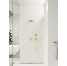 Badezimmer mit Dusche, Handbrause, Kopfbrause und Armatur