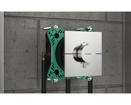 Unterputz Thermostatarmatur mit Montageblock und Wasseranschlüssen