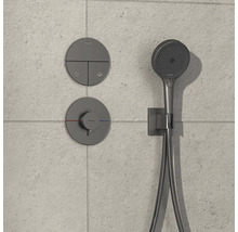 Ensemble de douche avec douchette à main et robinet thermostatique pour montage mural