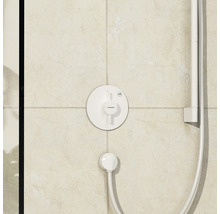 Robinet de salle de bain avec douchette et barre de douche