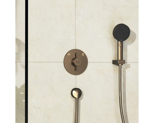 Ensemble de douche avec douchette à main et mitigeur thermostatique pour douche