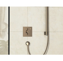 Brausegarnitur mit Regler an der Wand