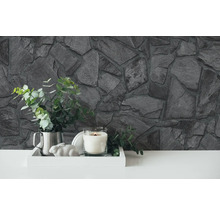 Vliestapete 3893-67 Elements II 3D Bruchstein schwarz grau