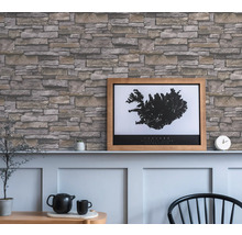 Vliestapete 38813-3 Elements II Steinmauer 3D Effekt beige