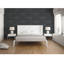 Vliestapete 38813-4 Elements II Steinmauer 3D Effekt schwarz