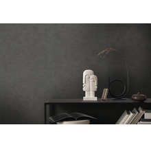 Papier peint intissé 39938-4 French Affair structure uni chiné noir