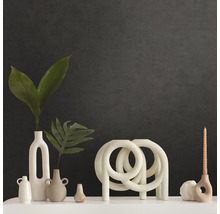 Papier peint intissé 39938-4 French Affair structure uni chiné noir