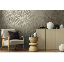 Vliestapete 39933-2 French Affair Palmenblätter beige glänzend