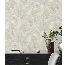 Vliestapete 39647-4 Stories of Life Dschungelblätter beige