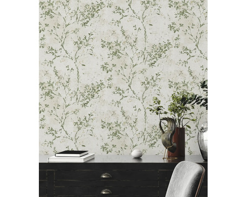 Tapete mit floralem Muster und Ästen