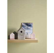 Vliestapete 39651-3 Stories of Life Uni Textiloptik gelb