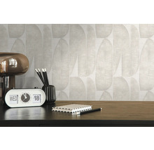 Vliestapete 39658-1 Stories of Life Blätter geometrisch beige grau
