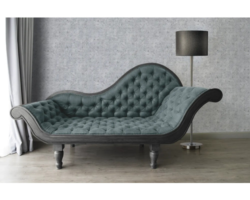 Chaise longue rembourrée avec lampadaire