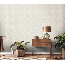Vliestapete 39658-1 Stories of Life Blätter geometrisch beige grau
