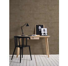Papier peint intissé 39671-1 Stories of Life 3D aspect dalles or marron