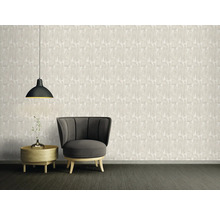 Vliestapete 39658-1 Stories of Life Blätter geometrisch beige grau