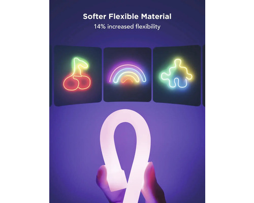 Flexibles Leuchtband mit Motiven wie Kirsche, Regenbogen und Puzzle