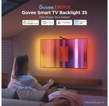 Govee Smart TV Backlight 3S avec compatibilité avec Google Home et Alexa dans un environnement de salon