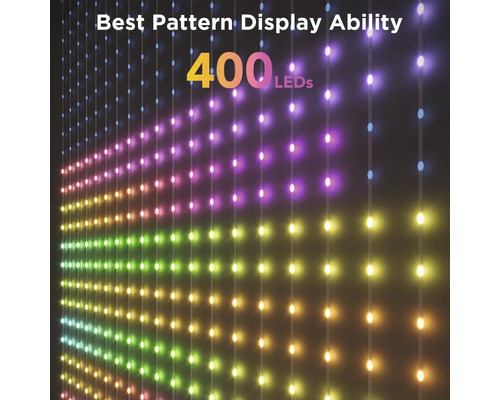 LED-Lichtervorhang mit 400 LEDs