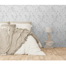 Vliestapete 39767-4 Pure Elegance Blätterranke grau