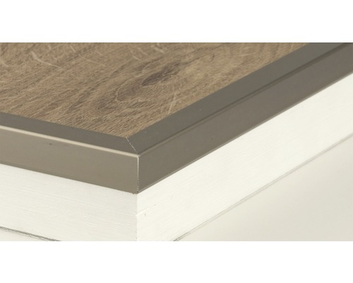 Plan de travail avec décor bois et bordure