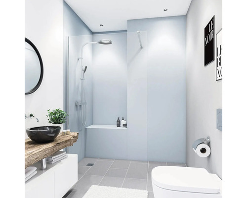 Panneau mural de douche BREUER couleur unie gris argent 255 x 90 cm 9486077000215 Panneau mural de douche BREUER couleur unie gris argent 255 x 90 cm 9486077000215