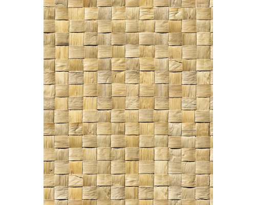 Papier peint intissé 45739 Struktura bois tressé 3D beige Texture tressée en matériaux naturels pour la décoration murale