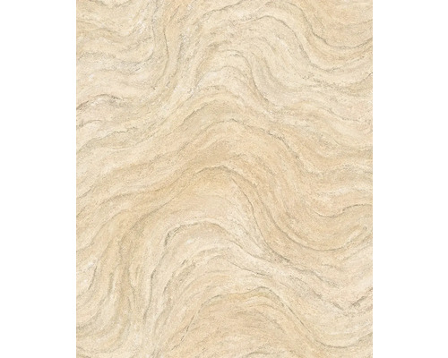Papier peint intissé 45755 Struktura aspect marbre beige Carrelage de sol beige avec texture de marbre ondulée
