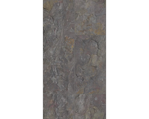 Papier peint intissé 45764 Struktura aspect carrelage gris Carreaux de grès cérame gris avec surface rugueuse