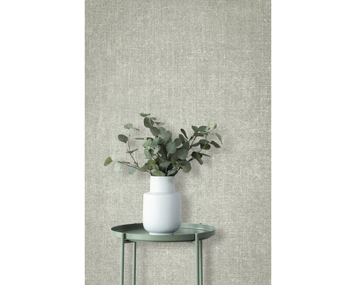 Textiltapete mit Leinwandstruktur im Raum