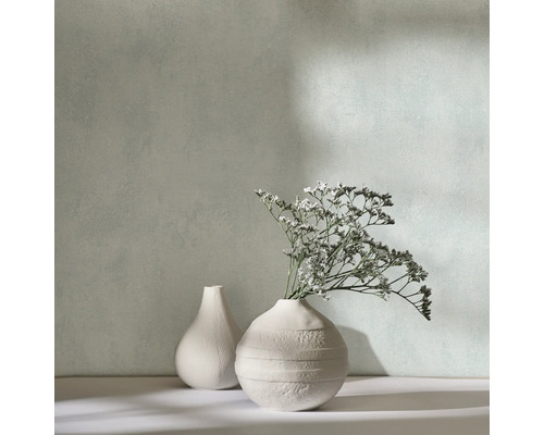 Deux vases décoratifs avec des fleurs séchées devant un mur