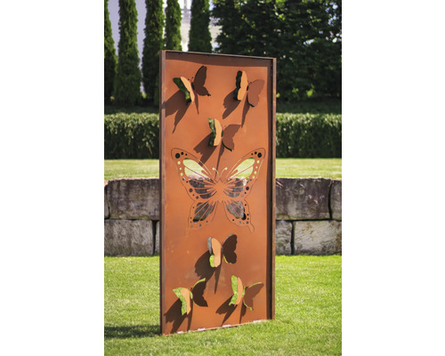 Éléments de jardin décoratifs avec motif papillon en métal pour l''extérieur