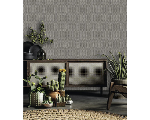 Papier peint décoratif avec motif géométrique dans le salon