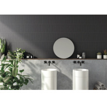 Carrelage mural Ainsa antracita matt 5x25cm