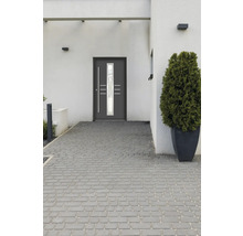 Moderne Haustür mit Glaseinsatz und geradlinigem Design