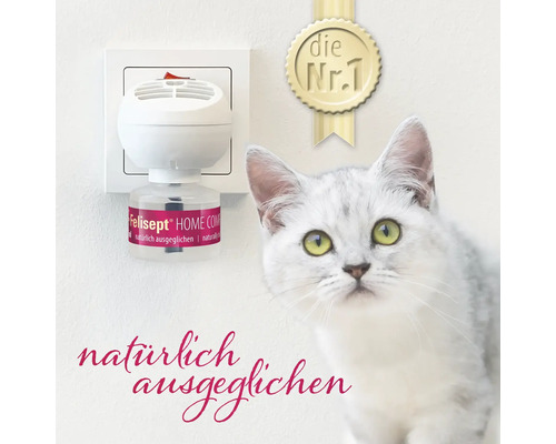 Diffuseur FeliSEPT Home Comfort avec chat au premier plan