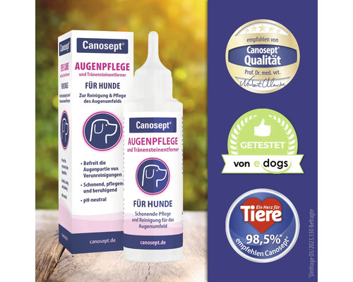 Canosept Soin des yeux pour chiens pour le nettoyage et le soin du contour des yeux