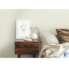 Schlafzimmer Szene mit Nachttisch, Dekoration und Bett