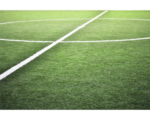 Kunstrasen Fussballfeld mit weißen Linien