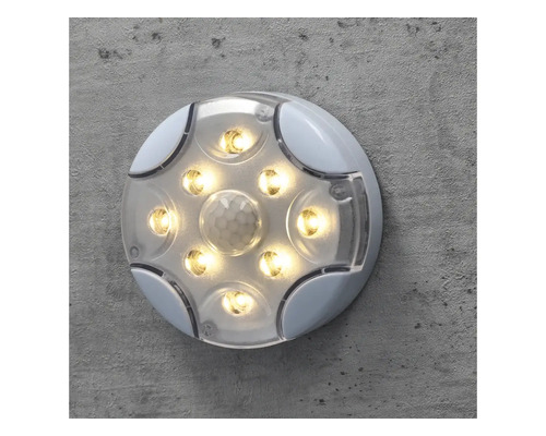 Lampe LED ronde avec détecteur de mouvement pour montage mural