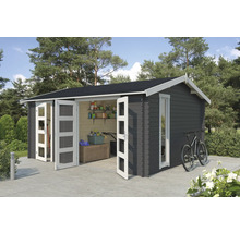 Gartenhaus mit Doppeltür und Fenster zur Aufbewahrung von Gartengeräten und Fahrrädern