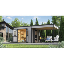 Abri de jardin avec espace de rangement, abri et stockage de bois pour l''extérieur