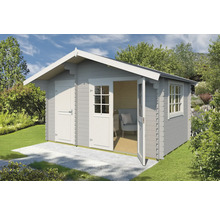 Gartenhaus mit Doppeltür und Einzeltür im Garten