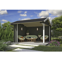 Pavillon de jardin avec mobilier de jardin sur la terrasse