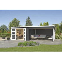 Gartenhaus mit Büro und Lounge Bereich auf Terrasse