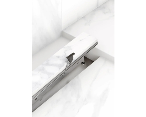 Élément de douche avec couvercle aspect marbre