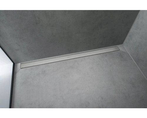 Bodengleiche Dusche mit Ablaufrinne aus Edelstahl