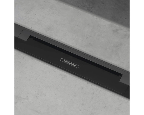 Hansgrohe Logo auf einer Duschrinne